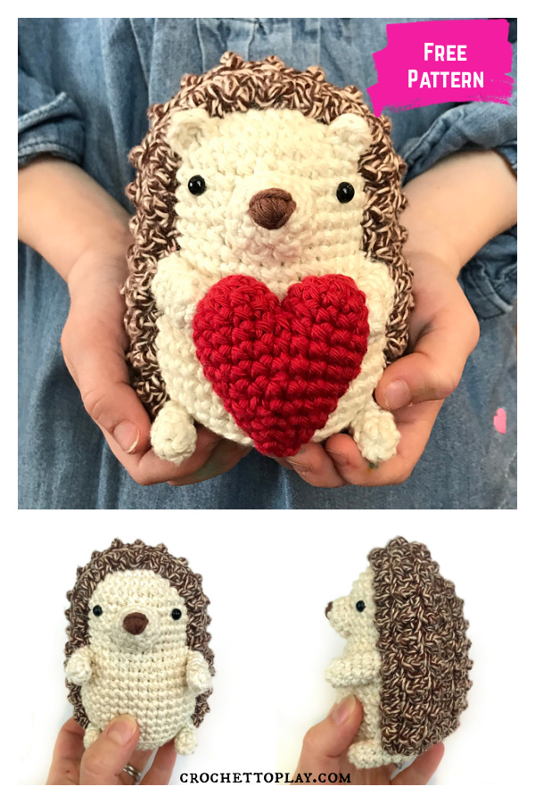 Amigurumi Hedgehog in Love Free Crochet Pattern