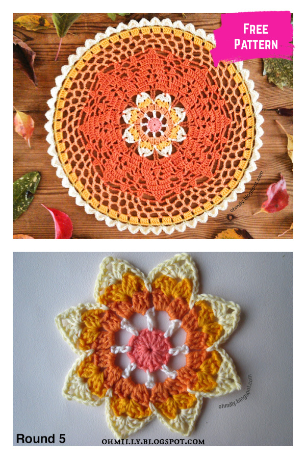 Autumn Doily Free Crochet Pattern