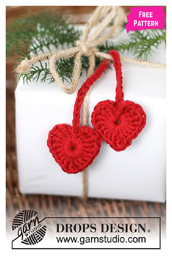 Cherry Hearts Free Crochet Pattern
