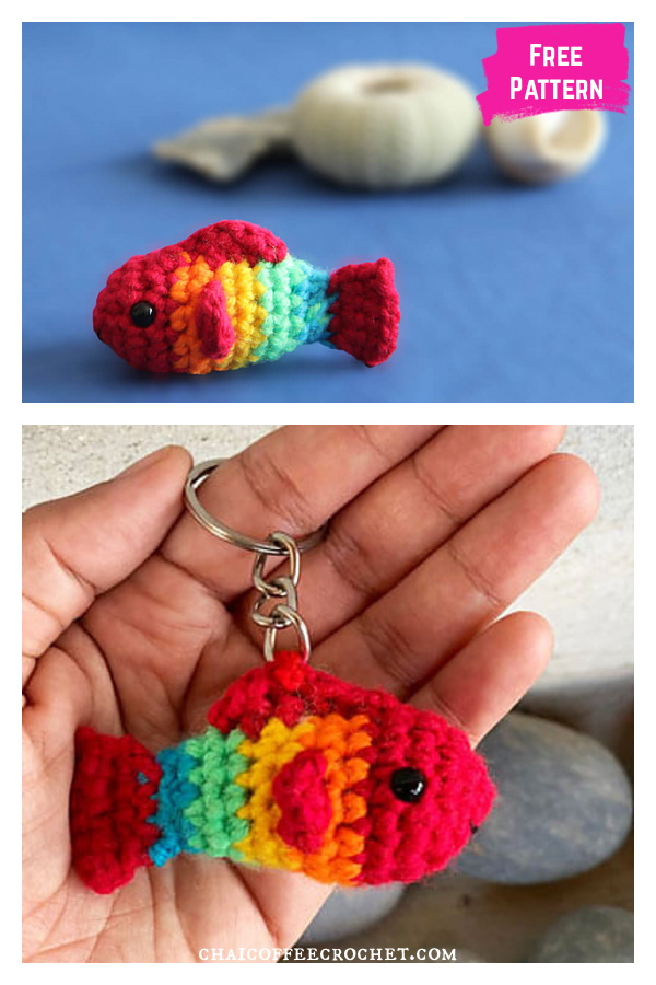 Fish Keychain Free Crochet Pattern