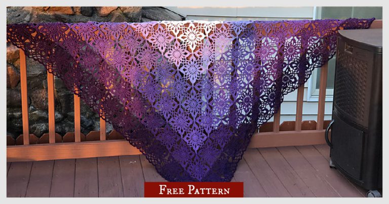 Gypsy Queen Shawl Free Crochet Pattern and Video Tutorial