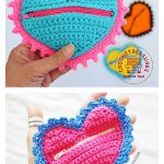Heart Coin Purse Free Crochet Pattern
