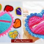 Heart Coin Purse Free Crochet Pattern
