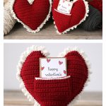 Heart Pillow Free Crochet Pattern