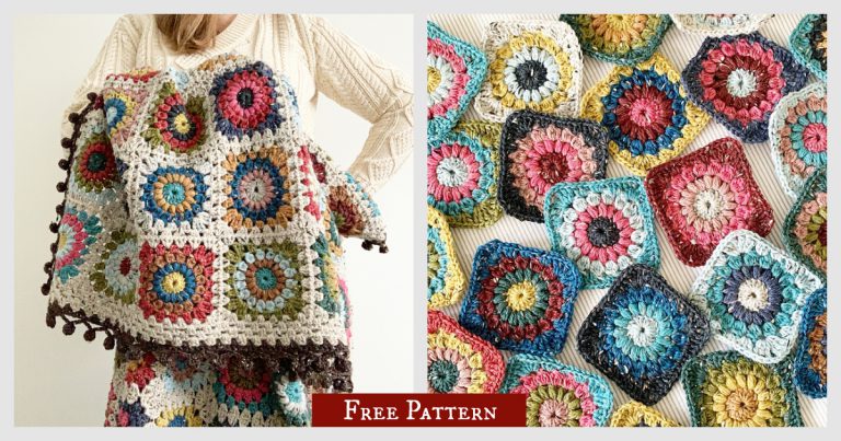 Hygge Burst Blanket Free Crochet Pattern and Video Tutorial