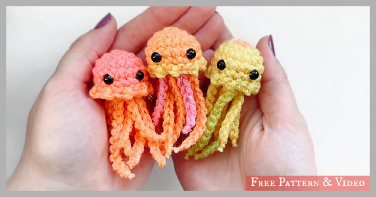 Jellyfish Babies Amigurumi Free Crochet Pattern and Video Tutorial