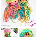 Jellyfish Moms and their babies Amigurumi Crochet Pattern