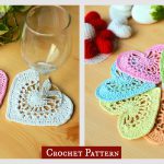 Lacey Heart Coasters Crochet Pattern