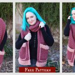 Lila Pocket Scarf Free Crochet Pattern