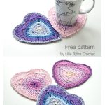 Ombre Heart Coaster Free Crochet Pattern