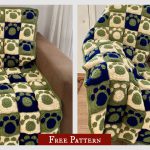 Paw Print Granny Square Free Crochet Pattern