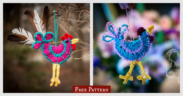 Rooster Of My Dreams Ornament Free Crochet Pattern