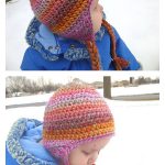 Seamless Earflap Hat Free Crochet Pattern