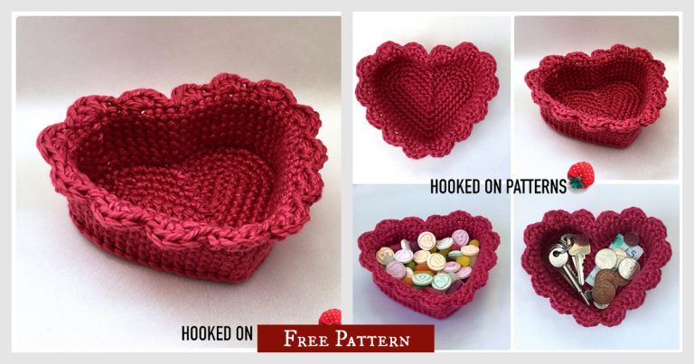 Simple Heart Baskets Free Crochet Pattern