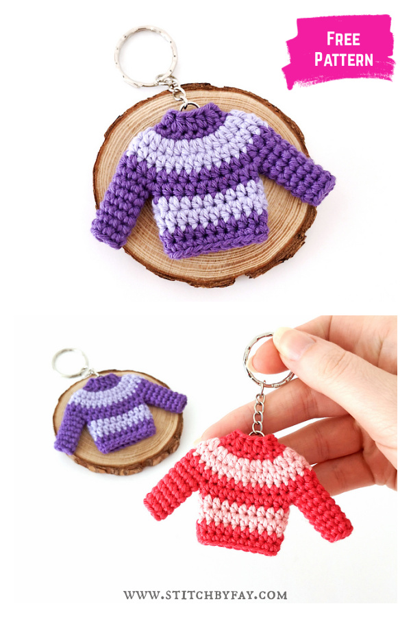 Sweater Keychain Free Crochet Pattern
