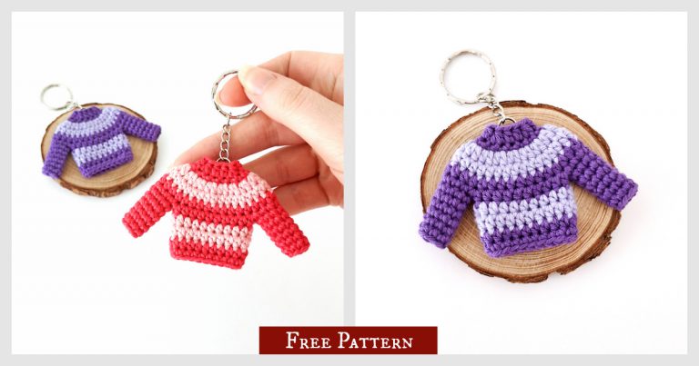Sweater Keychain Free Crochet Pattern