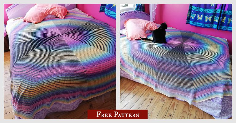 Trippy Hippy Blanket Free Crochet Pattern