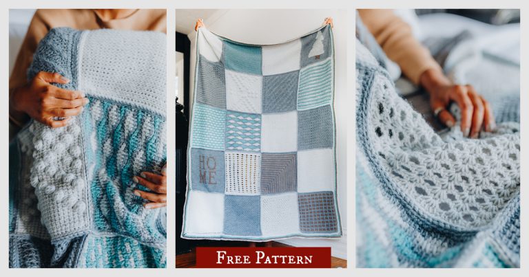 Tunisian Holiday Sampler Blanket Free Crochet Pattern