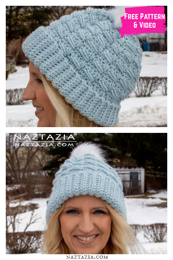 Warm Winter Hat Free Crochet Pattern and Video Tutorial