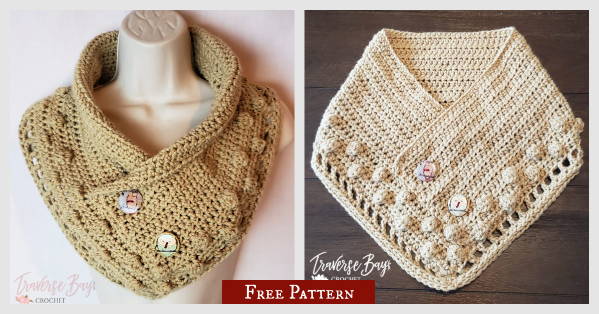 Bobble Neck Warmer Free Crochet Pattern