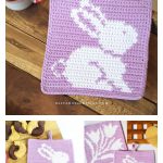 Easter Bunny Potholder Free Crochet Pattern