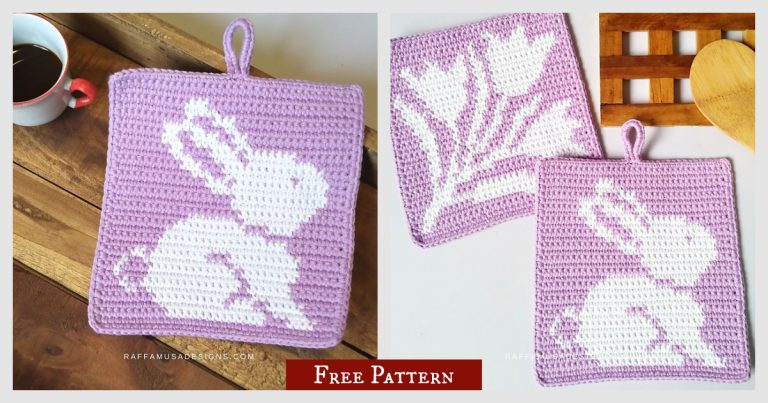 Easter Bunny Potholder Free Crochet Pattern