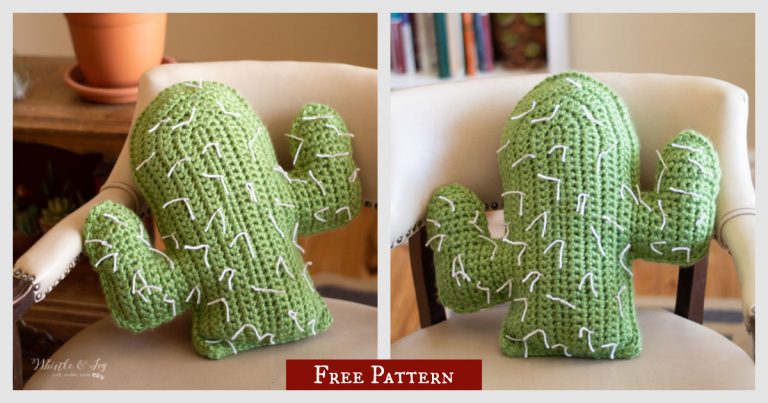 Cactus Pillow Free Crochet Pattern