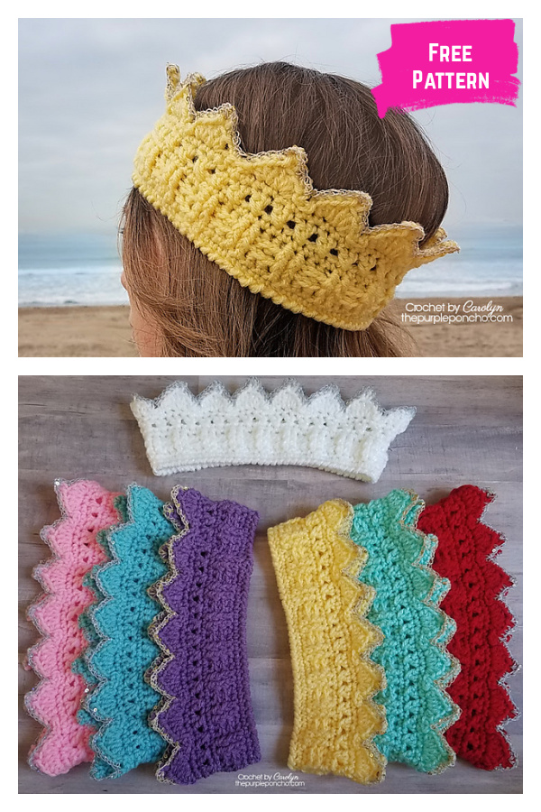 Ear Warmer Crown Free Crochet Pattern