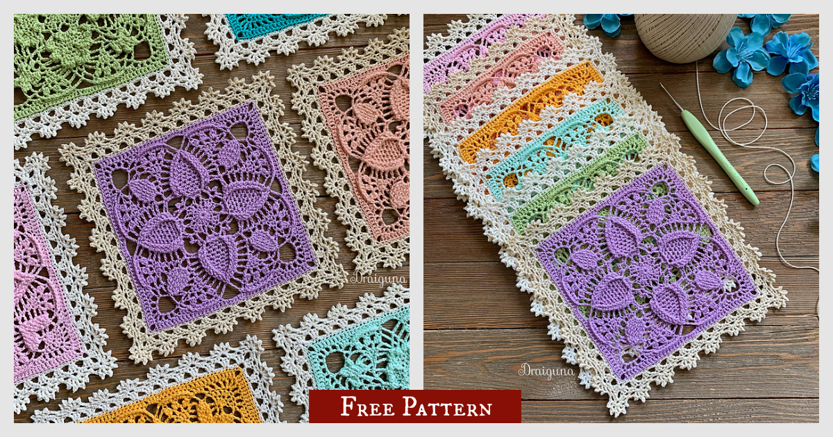 Easter Egg Square Free Crochet Pattern