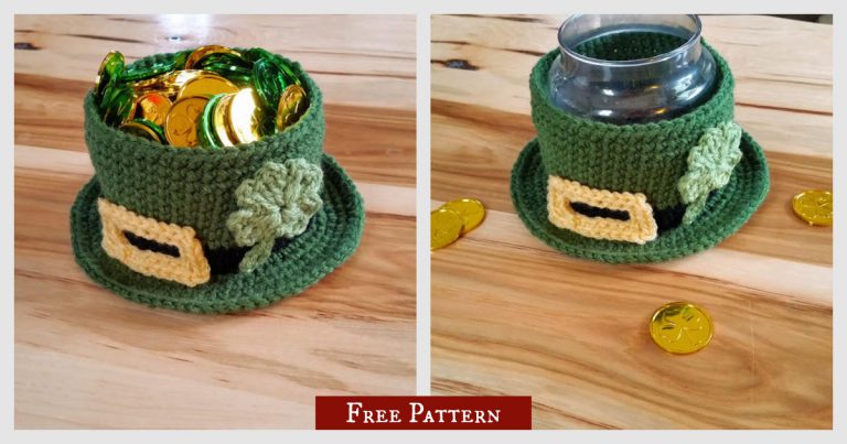 Leprechaun Top Hat Container Free Crochet Pattern