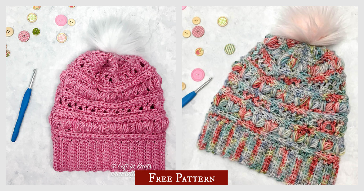 Love Bug Slouchy Hat Free Crochet Pattern