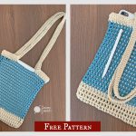 Mesh Tote Bag Free Crochet Pattern and Video Tutorial