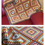 October Granny Squares Throw Free Crochet Pattern