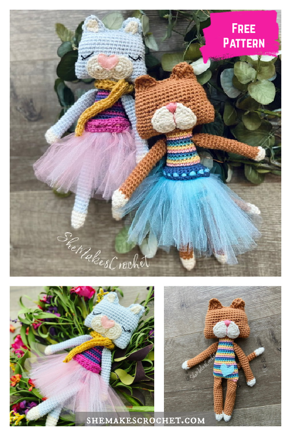 Rag Doll Cat Amigurumi Free Crochet Pattern
