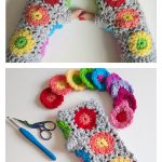 Rainbow Burst Mitts Free Crochet Pattern