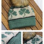 Shamrock Beanie Hat Free Crochet Pattern and Video Tutorial