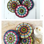 Spoke Wheel Coaster Free Crochet Pattern and Video Tutorial