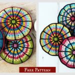 Spoke Wheel Coaster Free Crochet Pattern and Video Tutorial
