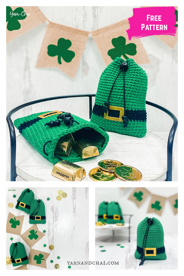 St. Patrick's Day Treat Bag Free Crochet Pattern