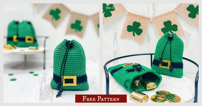 St. Patrick’s Day Treat Bag Free Crochet Pattern