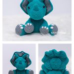 Tanner the Triceratops Amigurumi Free Crochet Pattern