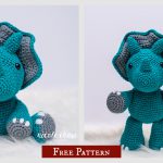 Tanner the Triceratops Amigurumi Free Crochet Pattern
