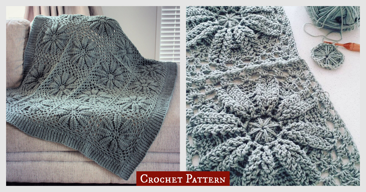 Thyme Afghan Blanket Crochet Pattern