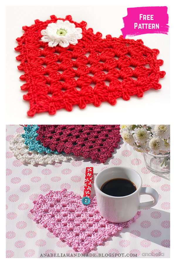 Valentine's Granny Heart Free Crochet Pattern
