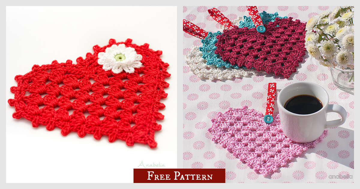 Valentine's Granny Heart Free Crochet Pattern