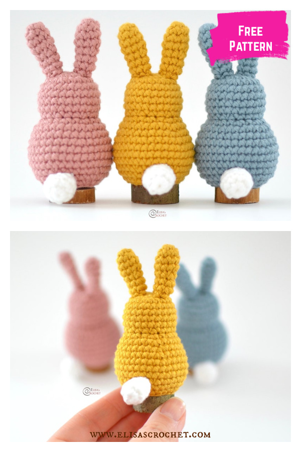 Amigurumi Easter Bunny Placeholders Free Crochet Pattern