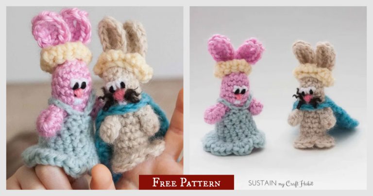 Bunny Finger Puppets Free Crochet Pattern