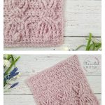 Cable Bunny Square Free Crochet Pattern