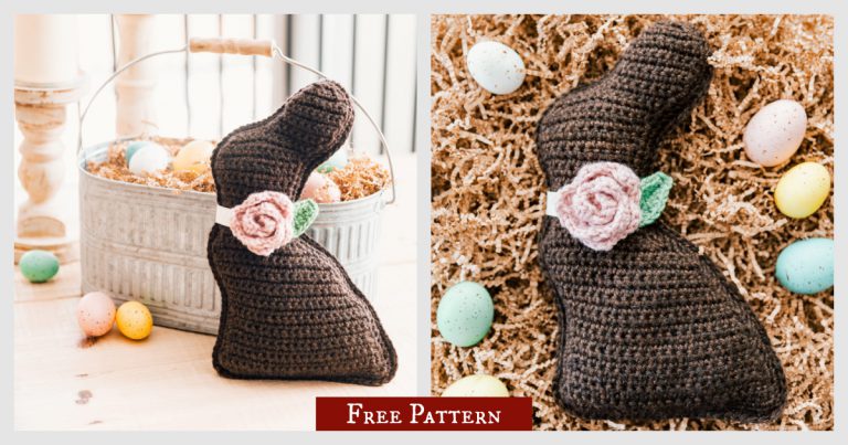 Chocolate Bunny Free Crochet Pattern and Video Tutorial