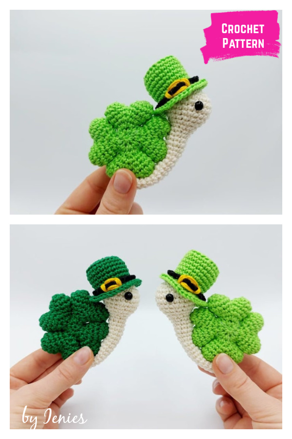Clover Snail Amigurumi Crochet Pattern